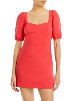 French Connection Womens Whisper Mini Cut Out Bodycon Dress Orange