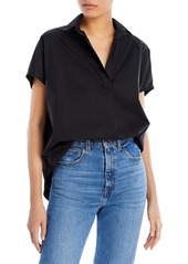 French Connection Cele Short Sleeve Cotton Top