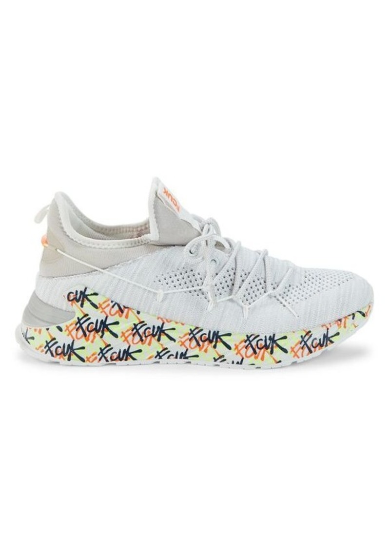 French Connection Graffiti Low Top Sneakers
