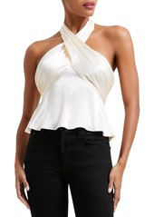 French Connection INU Womens Satin Halter Top