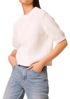 French Connection Luna Womens Cotton Waffle Knit Crop Sweater