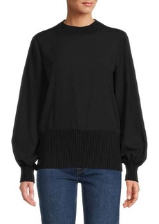 French Connection Mahi Ribbed Trim LIghtweight Sweater