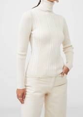 French Connection Mari Roll Neck Jumper Sweater In Cream Multi