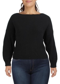 French Connection Millie Mozart Womens Waffle Knit Boat Neck Sweater