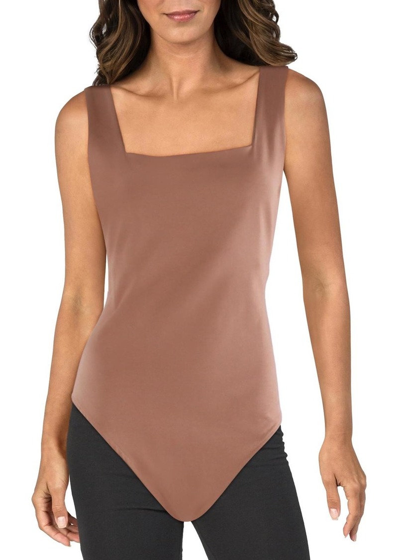 French Connection Rallie Womens Square Neck Sleeveless Bodysuit