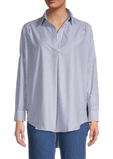 French Connection Rhodes High-Low Striped Top
