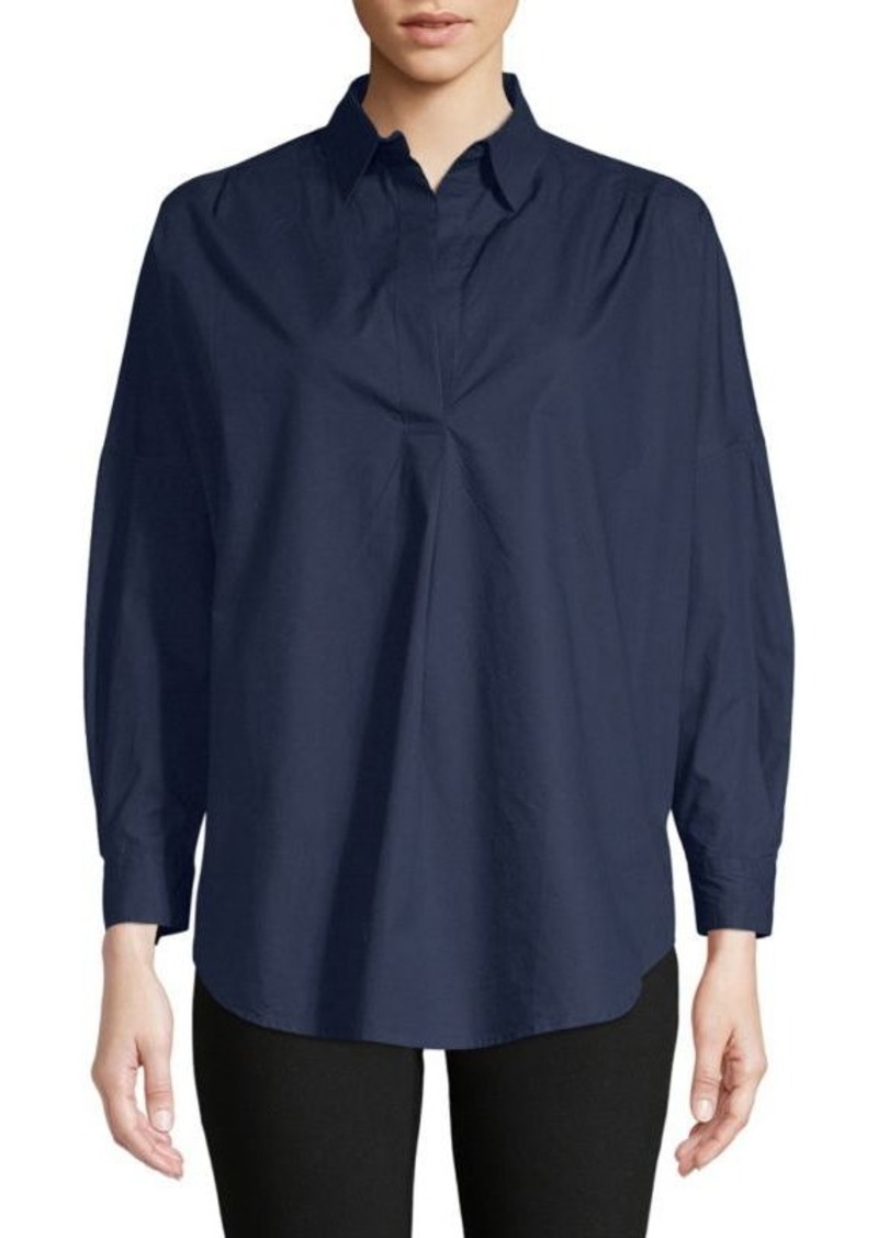 French Connection Rhodes Oversized Poplin Cotton Top