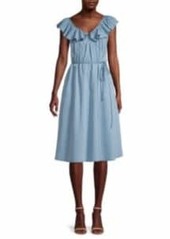 French Connection Sisay Chambray Belted Dress
