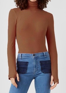 French Connection Talie Modal Jersey High Neck Top In Ginger