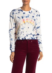 French Connection Tie Dye Zinnia Long Sleeve Crop Top