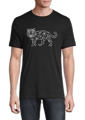 French Connection Tiger Grid Graphic T-Shirt