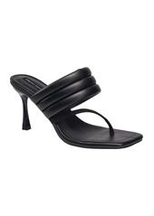French Connection Valerie Womens Vegan Leather Slip On Heel Sandals