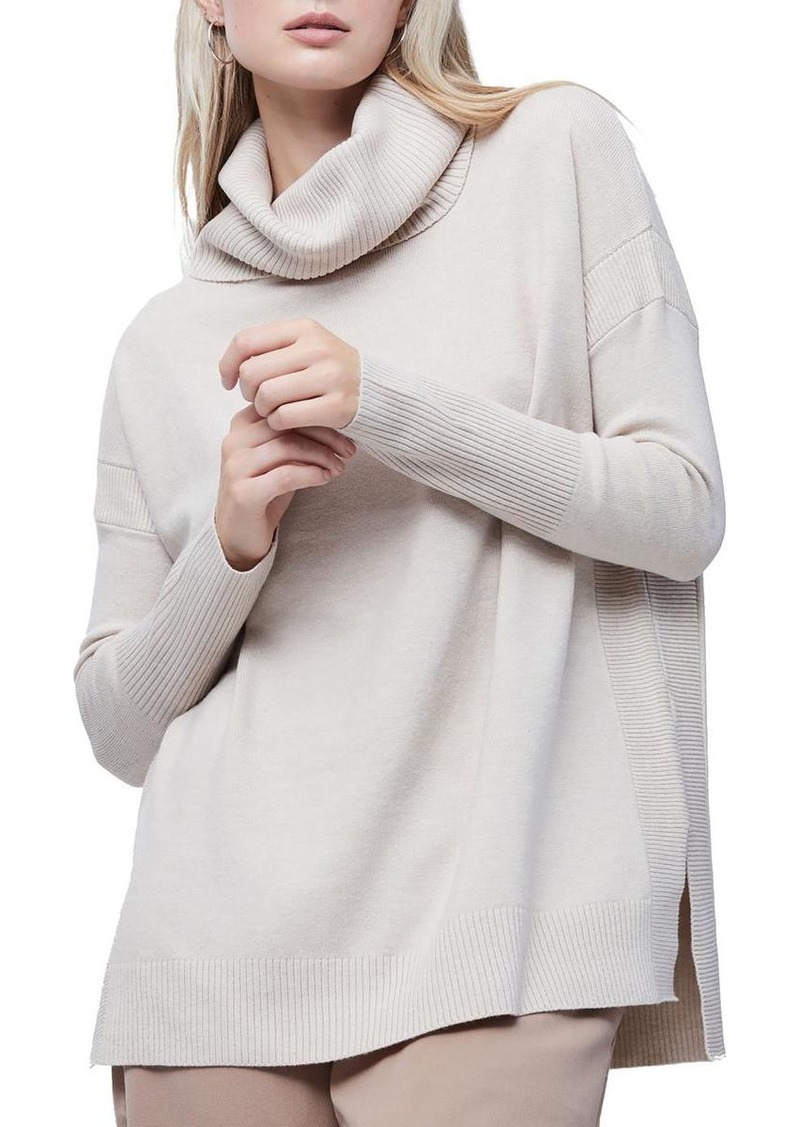 French Connection Womens Cowl Neck Ribbed Pullover Sweater