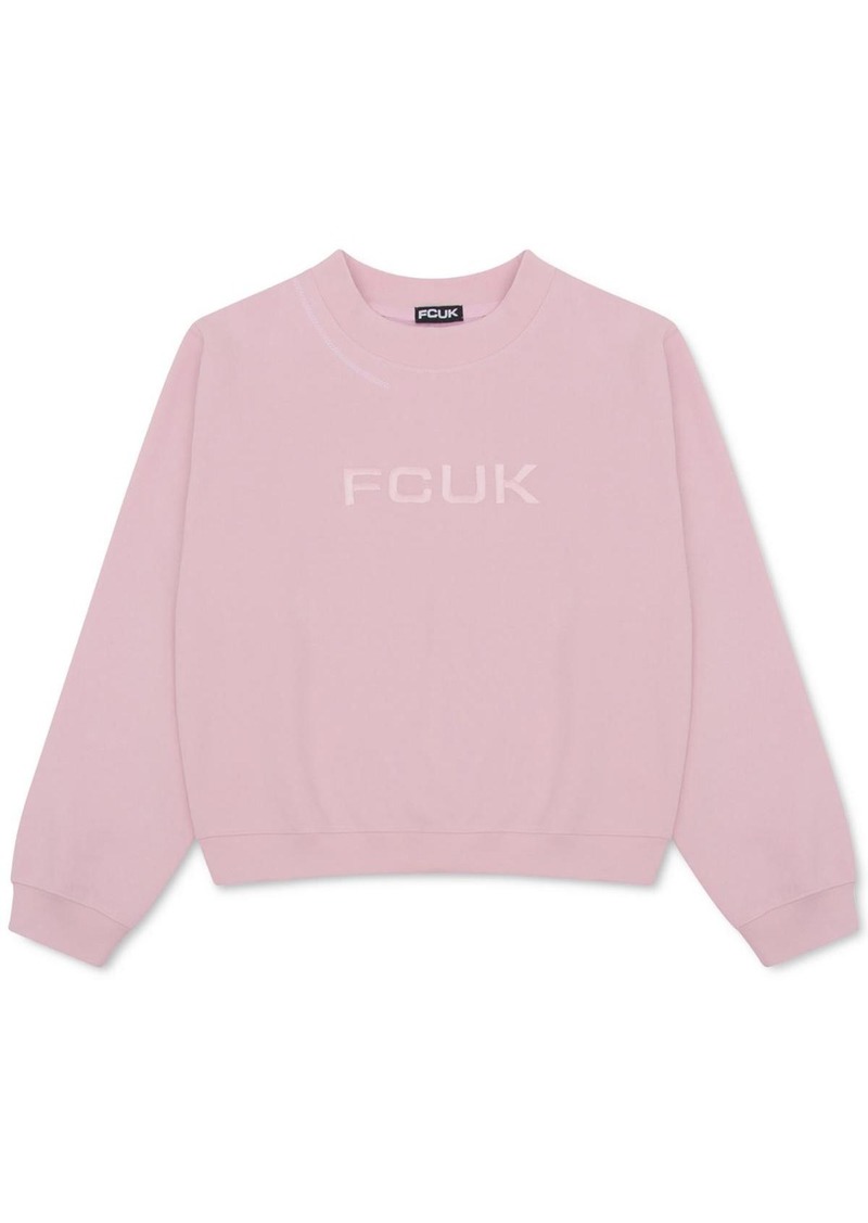 French Connection Womens Embroidered Logo Sweatshirt