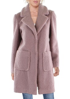 French Connection Womens Faux Fur Long Teddy Coat