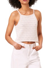 French Connection Nora Crochet Sleeveless Top in Summer White at Nordstrom Rack