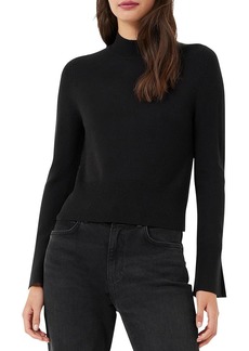 French Connection Womens Funnel Neck Heathered Pullover Sweater