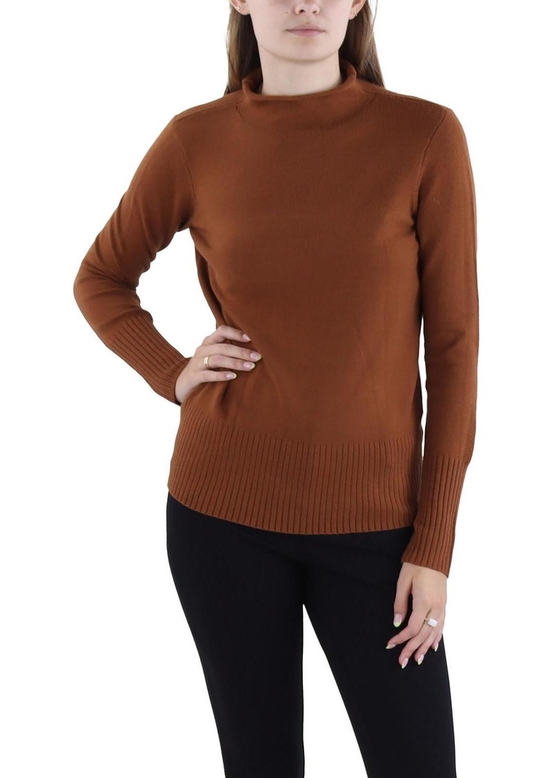 French Connection Womens Funnel Neck Ribbed Trim Funnel-Neck Sweater