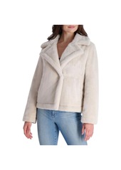 French Connection Womens Lined Faux Fur Teddy Coat