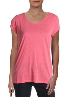 French Connection Womens Linen Blend Jewel Neck T-Shirt