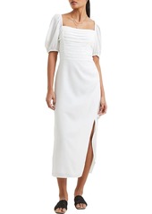 French Connection Womens Midi Smocked Midi Dress