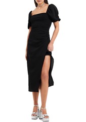 French Connection Womens Midi Smocked Midi Dress