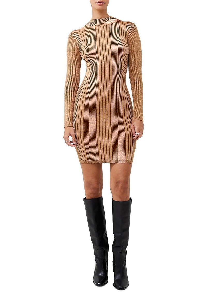 French Connection Womens Mini Mock Neck Bodycon Dress