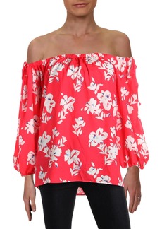 French Connection Womens Off-The-Shoulder Floral Print Blouse