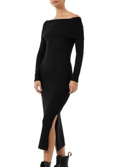 French Connection Womens Off-The-Shoulder Midi Sweaterdress