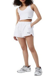 French Connection Womens Ribbed Logo Casual Shorts