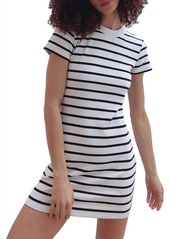 French Connection Womens Ribbed Striped Mini Dress