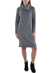 French Connection Womens Ribbed Trim Above Knee Sweaterdress