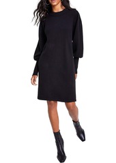 French Connection Womens Ribbed Trim Knee Length Sweaterdress