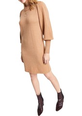 French Connection Womens Ribbed Trim Knee Length Sweaterdress