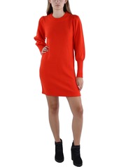 French Connection Womens Ribbed Trim Knee Length Sweaterdress