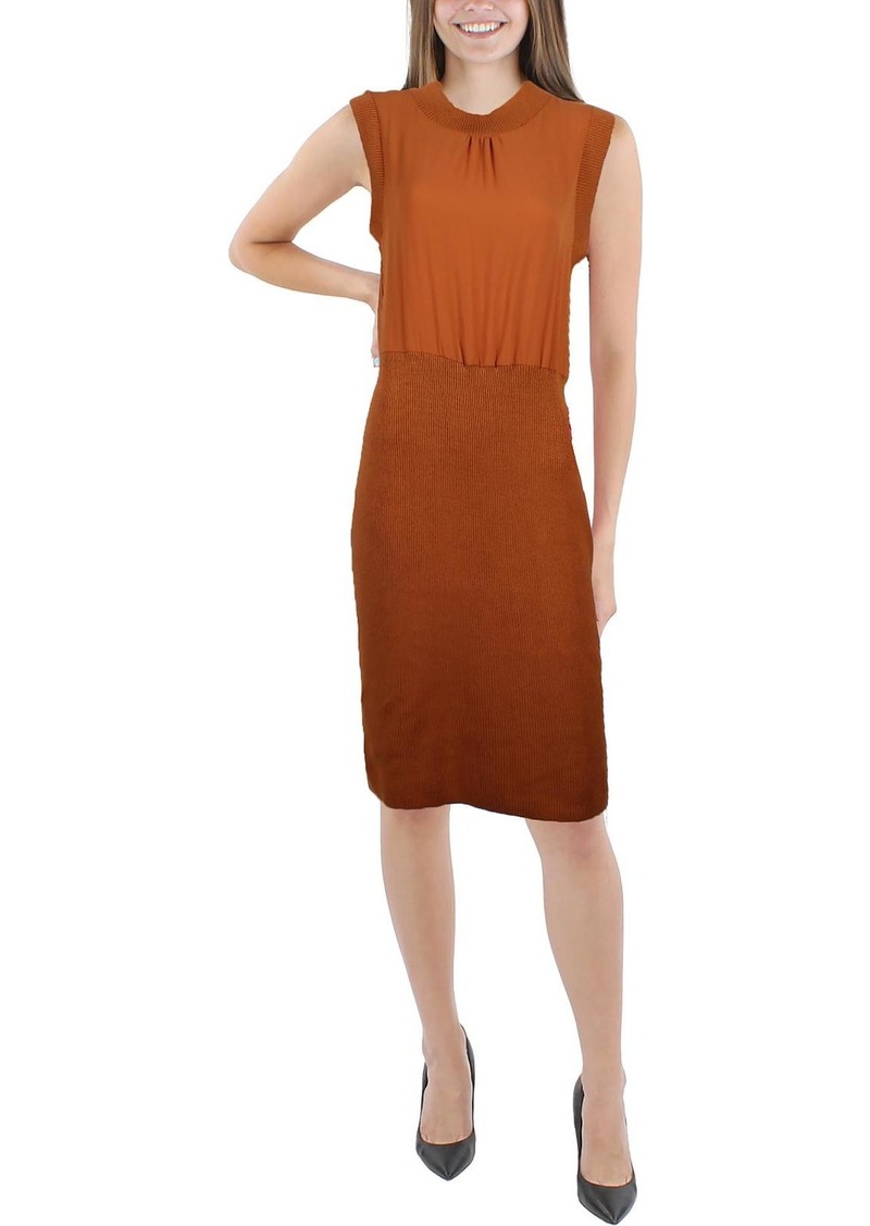 French Connection Womens Sleeveless Above Knee Sweaterdress