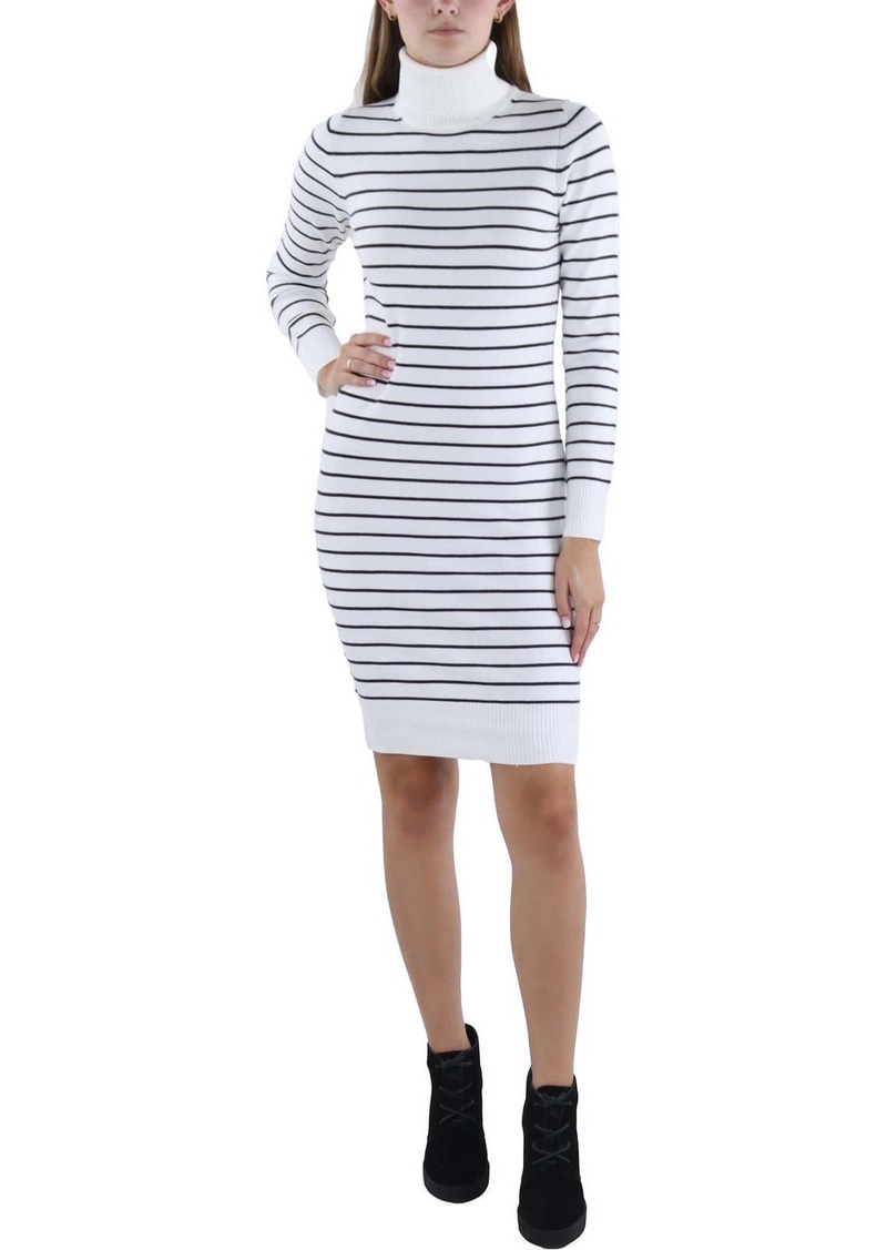 French Connection Womens Striped Knee Length Sweaterdress