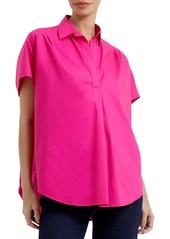 French Connection Womens V Neck Collar Pullover Top