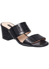 French Connection Womens Vegan Leather Round Toe Block Heel