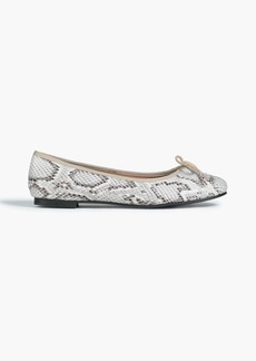 French Sole - Amelie snake-print leather ballet flats - Animal print - EU 37.5