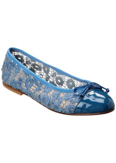 French Sole Nights Lace & Patent Flat