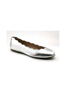 French Sole Jigsaw Flat Sandal In Silver Metallic