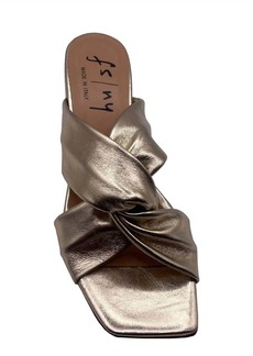 French Sole Landon Heeled Shoes In Platino Metallic