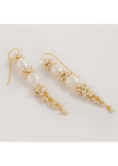 Freya Baroque Pearl Long Drops Earrings - Gold