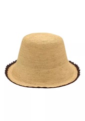 Freya Crochet Straw Bucket Hat
