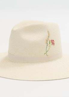 Freya Cross Stitch Hat In Wheat/poppy