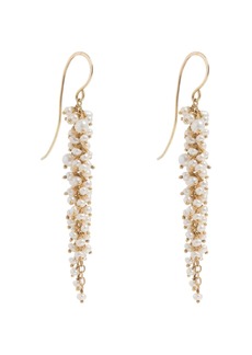 Freya Delicate Gold Pearl Drops Earrings - Gold
