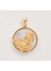 Freya Rose Aquarius, Gold Zodiac Necklace - Gold