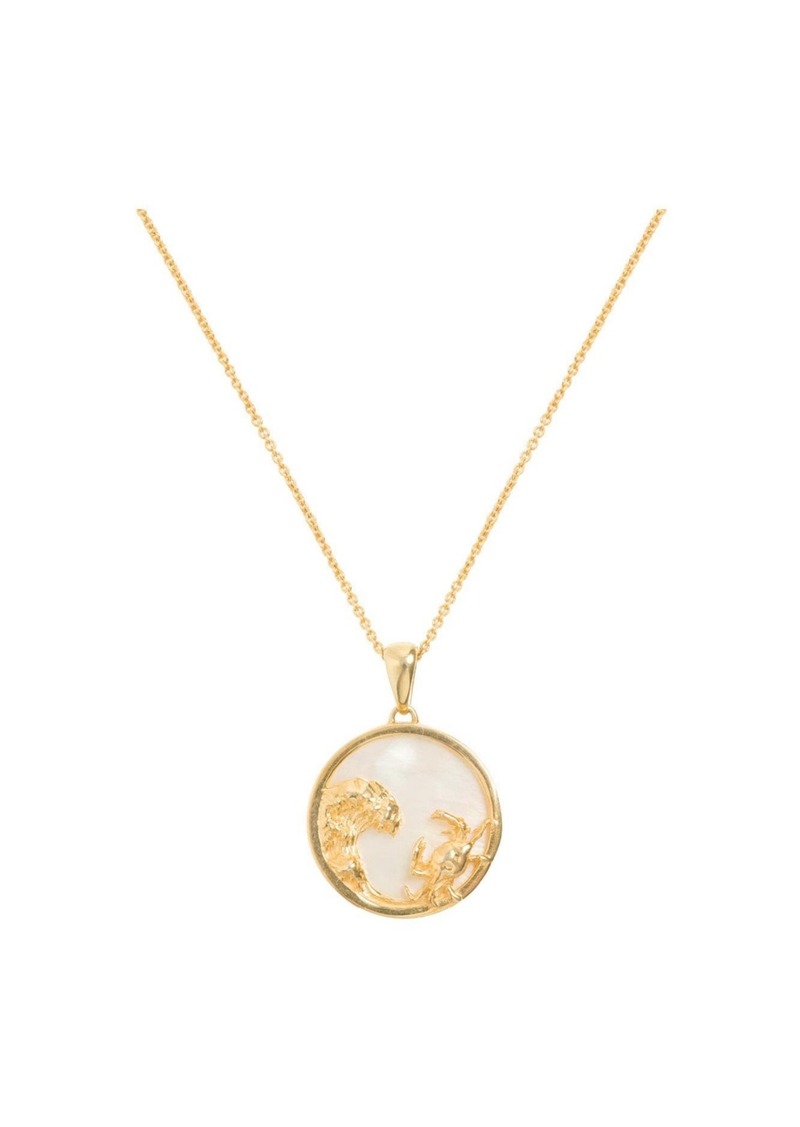 Freya Rose Cancer, Gold Zodiac Necklace - Gold