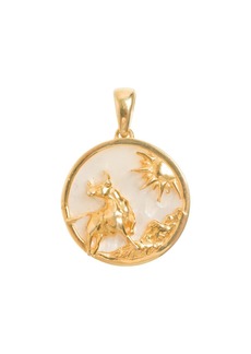 Freya Rose Taurus, Gold Zodiac Pendant - Gold